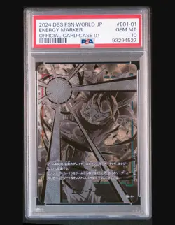 Dragon Ball Fusion World Card Case Son Goku Gold Energy Marker #E01-01 PSA 10 - Image 1