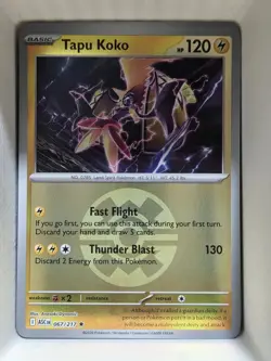 Tapu Koko 067/217 Pokeball Reverse Holo Ascended Heroes Pokemon Card - Image 1