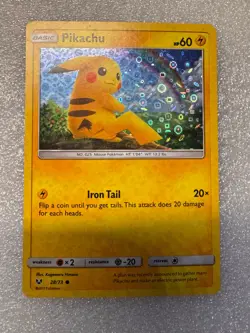 Pikachu 028/073 & Eevee 101/149, General Mills Sequin Holo Promos Cards (LP) S&M - Image 2
