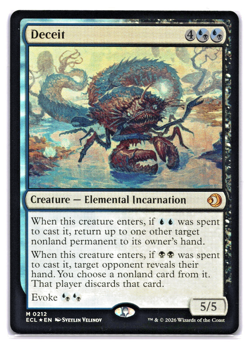 Magic: MTG Lorwyn Eclipsed - Deceit (Foil) Mythic 212 NM ECL - Image 1