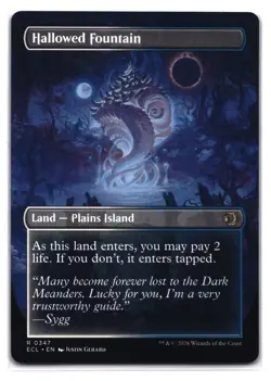 Magic: MTG Lorwyn Eclipsed - Hallowed Fountain (Borderless) R 347 NM ECL - Image 1