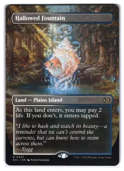 Magic: MTG Lorwyn Eclipsed - Hallowed Fountain (Borderless) R 347 NM ECL - Image 2