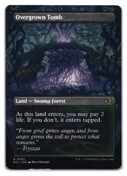 Magic: MTG Lorwyn Eclipsed - Overgrown Tomb (Borderless) R 350 NM ECL - Image 1