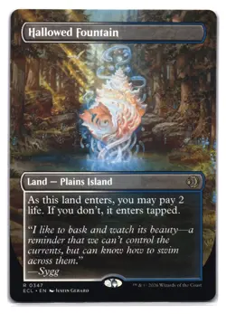 Magic: MTG Lorwyn Eclipsed - Hallowed Fountain (Borderless) R 347 NM ECL - Image 1