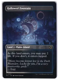 Magic: MTG Lorwyn Eclipsed - Hallowed Fountain (Borderless) R 347 NM ECL - Image 2