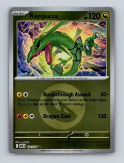 Rayquaza 153 Pokemon Ascended Heroes Reverse Holo Energy Symbol Rare Card NM+ - Image 1
