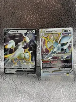 Arceus VSTAR + V Ultra Premium Collection UPC Metal Promo x2 GameStop Pokemon - Image 1