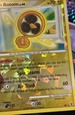 Fan Rotom - Pokemon TCG Rising Rivals RT1 Holo Secret Rare NM - Image 2