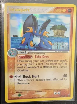 POKEMON EX CRYSTAL GUARDIANS SWAMPERT RARE STAMPED REVERSE HOLO/FOIL-27/100- LP - Image 1