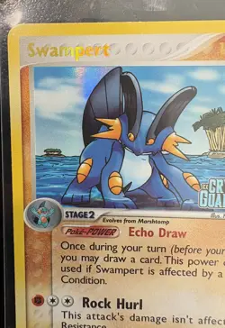 POKEMON EX CRYSTAL GUARDIANS SWAMPERT RARE STAMPED REVERSE HOLO/FOIL-27/100- LP - Image 5
