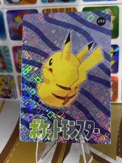 Pokemon Pikachu Vintage Pocket Monsters Vending HOLO Prism Sticker 1999 Nintendo - Image 3