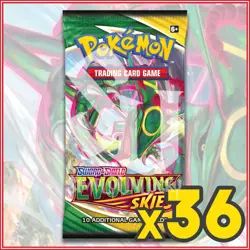 Pokemon TCG: Sword & Shield Evolving Skies 36 Booster Packs No Box - Image 1