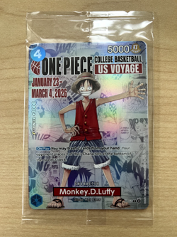 One Piece Monkey.D.Luffy College Basketball US Voyage Card (Rutgers) - Image 1
