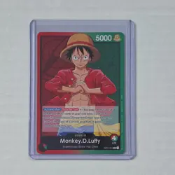 Bandai One Piece Card Game OP01 Monkey D. Luffy Leader Card OP01-003 English - Image 1
