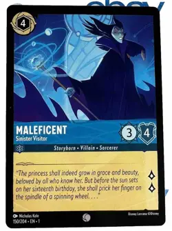 Disney Lorcana TCG: The First Chapter 150/204 Maleficent Sinister Visitor - Image 2