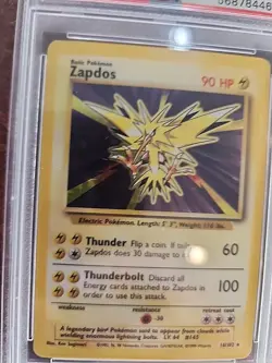 Zapdos Base Set Holo Pokemon Card WOTC EX - Mint PSA 6 - Image 3