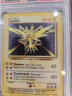 Zapdos Base Set Holo Pokemon Card WOTC EX - Mint PSA 6 - Image 4