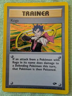 Pokemon TCG Koga Gym Challenge Trainer Holo Card 19/132 - Image 1