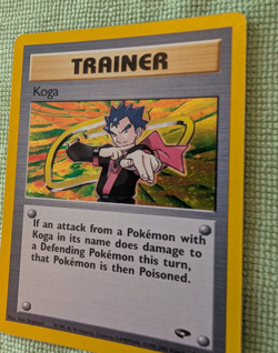 Pokemon TCG Koga Gym Challenge Trainer Holo Card 19/132 - Image 3