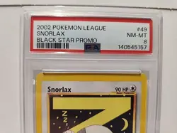 PSA 8 NM/MT Pokemon League Snorlax Z #49 WOTC Black Star Promo Card 2002 - Image 2