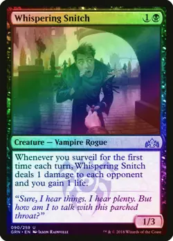 Whispering Snitch FOIL Guilds of Ravnica Near Mint MTG Magic DNA GAMES - Image 1