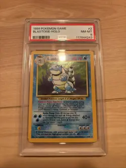 1999 POKEMON GAME #2 BLASTOISE-HOLO PSA 8 - Image 1
