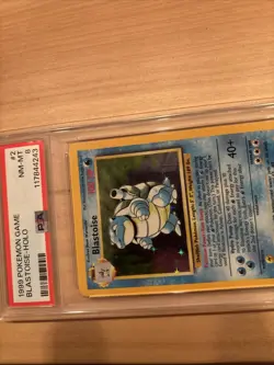 1999 POKEMON GAME #2 BLASTOISE-HOLO PSA 8 - Image 2