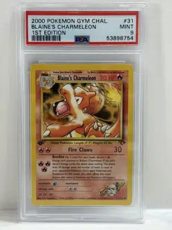 2000 Pokemon Gym Challenge Blaine’s Charmeleon 1st Edition #31 - PSA 9 Mint - Vi - Image 1