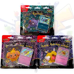 Pokemon Paldean Fates Tech Sticker Collection SET of 3 NEW - 1 Of Each Artwork - Image 1