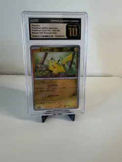 CGC Pristine 10 Pikachu Master Ball 025/165 C SV2A 151 Reverse Pokemon Japanese - Image 1