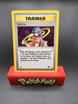 Pokemon TCG Sabrina Trainer Holo Rare Gym Challenge 20/132 Vintage MP - Image 1