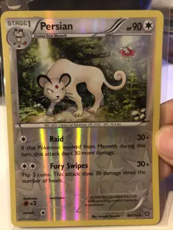 Pokemon TCG Persian Steam Siege 89/114 Reverse Holo Uncommon Lightly Played - Image 1