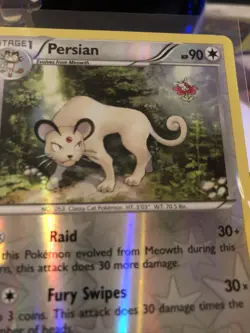 Pokemon TCG Persian Steam Siege 89/114 Reverse Holo Uncommon Lightly Played - Image 2