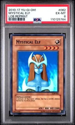 Mystical Elf *PSA 6* LOB-062 *Super Rare* 2010 * Yugioh - Image 1