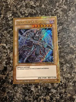 Yugioh Dark Magician - MVP1-ENGV3 - Limited Gold Secret Rare - MP - Image 1