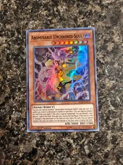 Yugioh Abominable Unchained Soul - IGAS-EN019 - 1st Ed. Super Rare - LP - Image 1