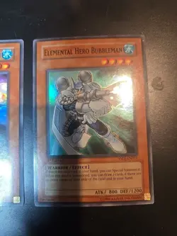 YUGIOH ELEMENTAL HERO BUBBLEMAN YSDJ-EN017 1ST SUPER X2 - Image 3