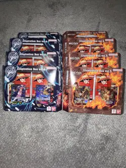 One Piece TCG Illustration Box Vol 5 (4) and Vol 6 BUNDLE SEALED (4) 8 total - Image 1
