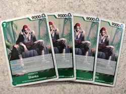 ONE PIECE THE AZURE SEA'S SEVEN SHANKS PLAYSET OF 4 CARDS OP14-027 RARE ENGLISH - Image 1