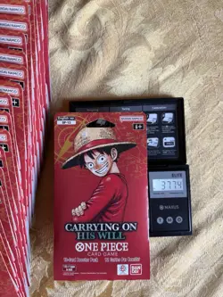 One Piece OP-13 CARRYING ON HIS WILL Sleeved Booster Pack - Heavy - 37.74g 🔥🔥 - Image 1