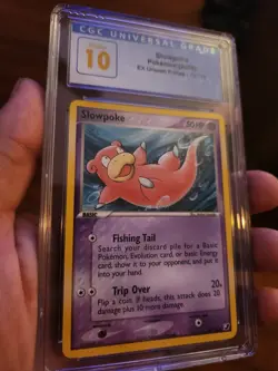 (POP 1) CGC 10 PRISTINE Slowpoke 72/115 EX Unseen Forces Pokemon Card - Image 1