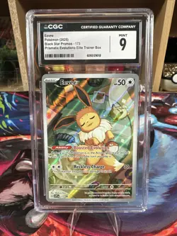 2025 Pokemon TCG Eevee #173 Prismatic Evolutions ETB Promo CGC 9 Graded Card - Image 1