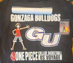 One Piece Monkey D. Luffy US Voyage College Basketball Promo Card Gonzaga SEALED - Image 3