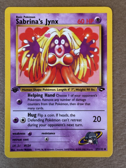 Sabrina's Jynx 57/132 Gym Challenge 1st Edition Non-Holo Pokemon Card NM+ - Image 1