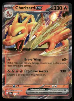 Charizard EX 2024 Black Star Promo Double Rare Pokemon Card SVP161 (NM) - Image 1