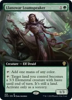 Llanowar Loamspeaker (Extended Art) NM Foil Rare - Image 1