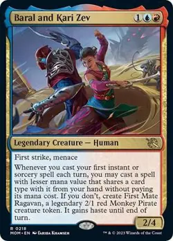 Baral and Kari Zev MTG NM REG 218 - Image 1