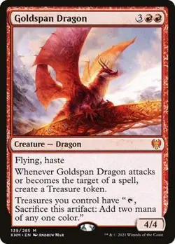 Goldspan Dragon NM Reg Mythic - Image 1