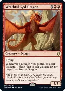 Wrathful Red Dragon Near Mint Reg Rare 207 - Image 1