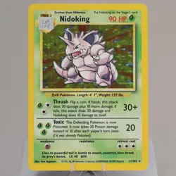 Pokemon TCG - Nidoking 11/102 Base Set Holo Rare WOTC 1999 - EXC - See Pics - Image 2